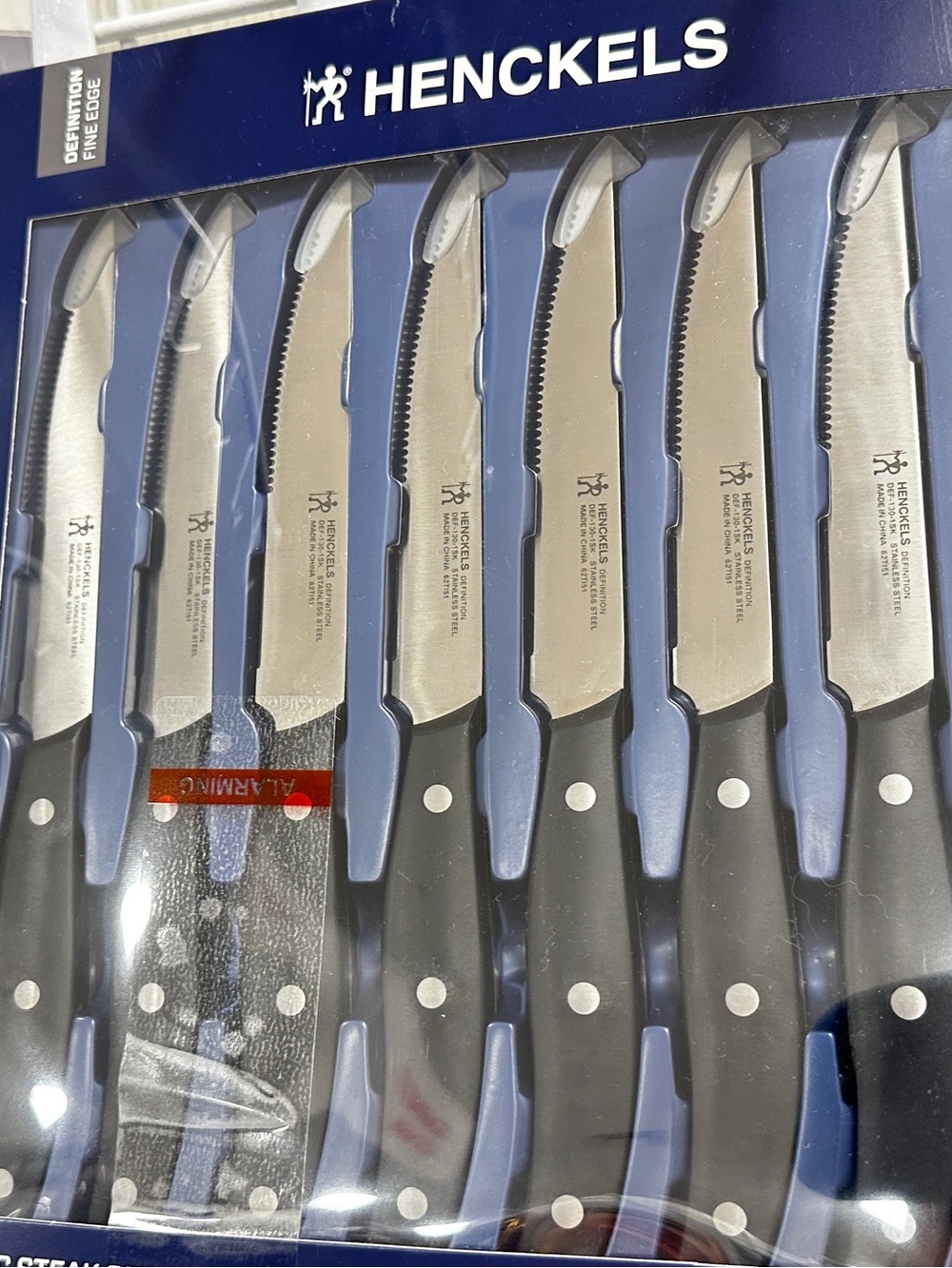 Blue & Black Steak Knife Set – 8-Piece